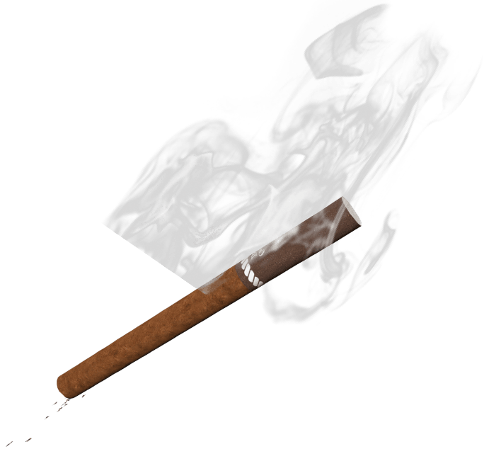 Mafioso cigar with smoke